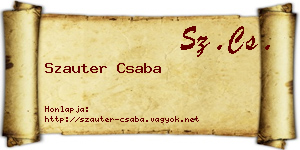 Szauter Csaba névjegykártya